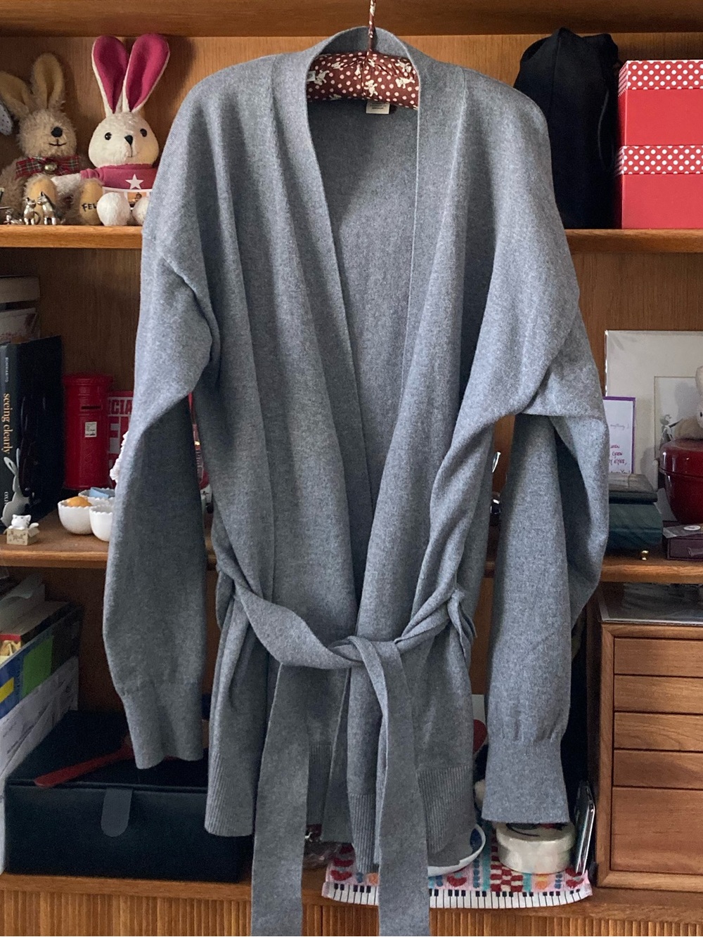 H&M Premium belted cotton/cashmere cardigan